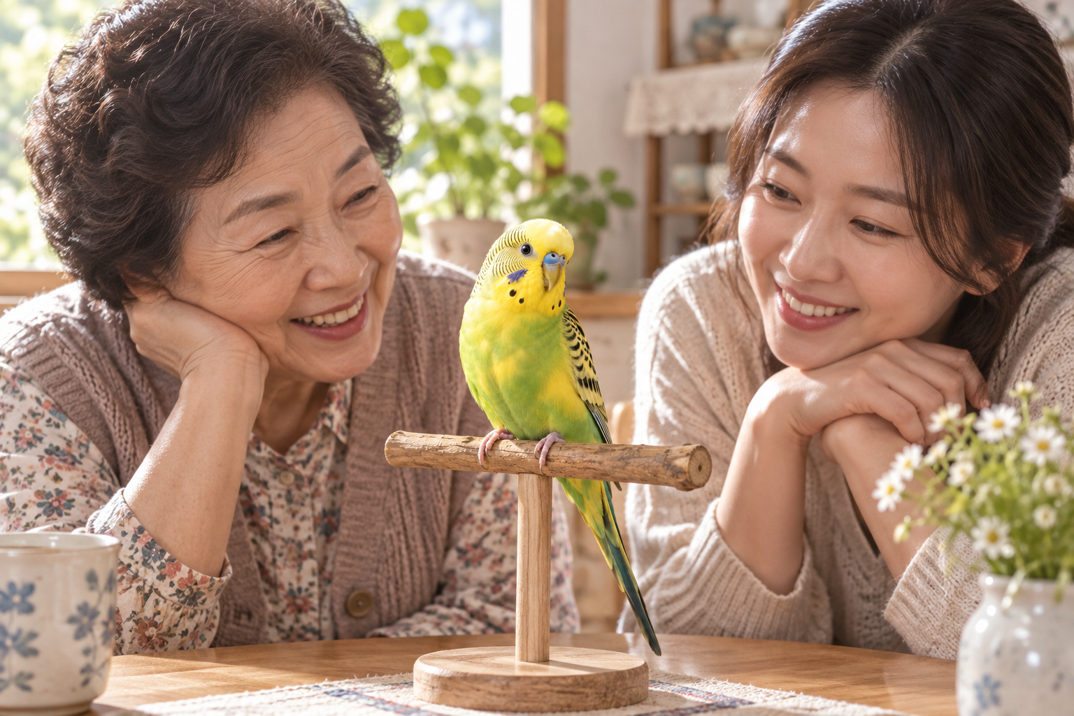 눈높이를 맞추고 나누던 아침 인사