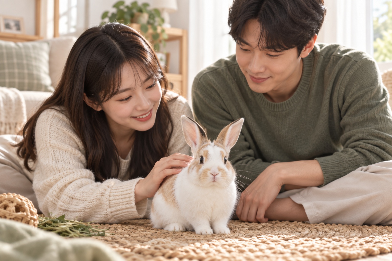 바닥에 나란히 앉아 친해지던 날